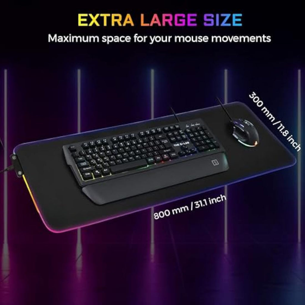 G-LAB Pad Rubidium XXL RGB Gaming Mouse Pad – 800x300mm Water Resistant