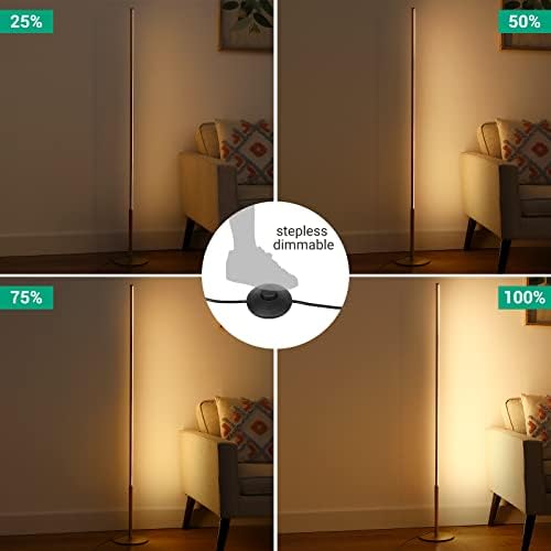 EDISHINE LED Floor Lamp – Stepless Dimmable Minimalist Standing Corner Lamp