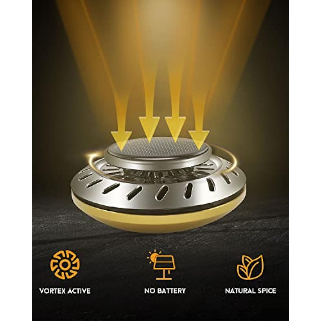 Ikeda Solar Car Air Freshener – White Musk Diffuser & Odour Eliminator