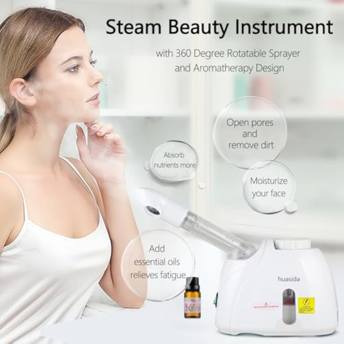 Facial Steamer – Professional Warm Mist Spa with Aromatherapy