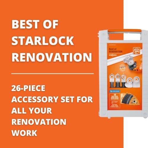 FEIN Starlock Renovation Multitool Blade Set – 26 Piece Accessory Kit
