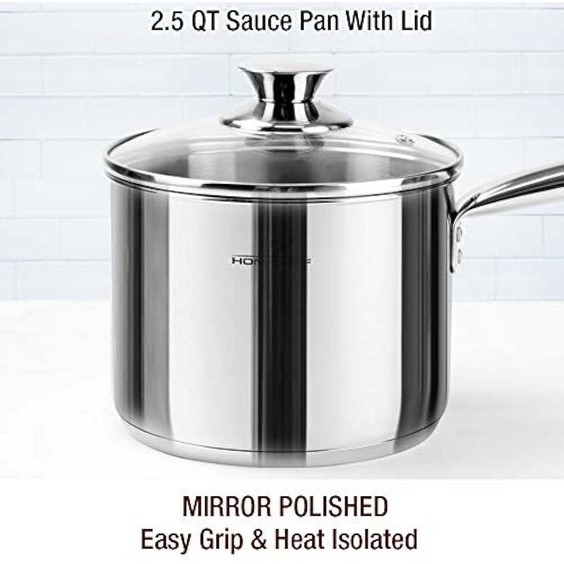 HOMICHEF 14-Piece Nickel Free Stainless Steel Cookware Set | Induction