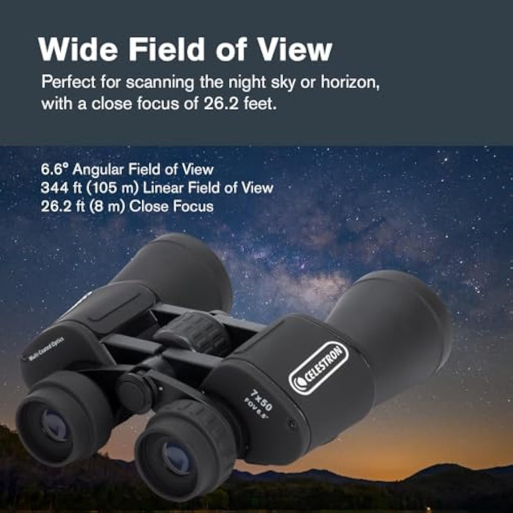 Celestron Cometron 7x50 Binoculars – Porro Prism Astronomy Optics