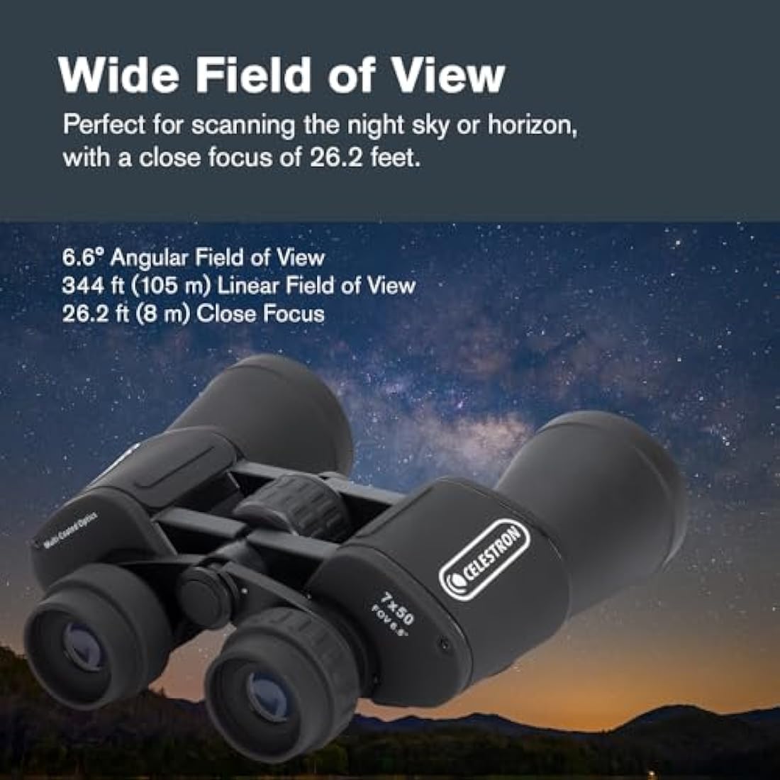 Celestron Cometron 7x50 Binoculars – Porro Prism Astronomy Optics