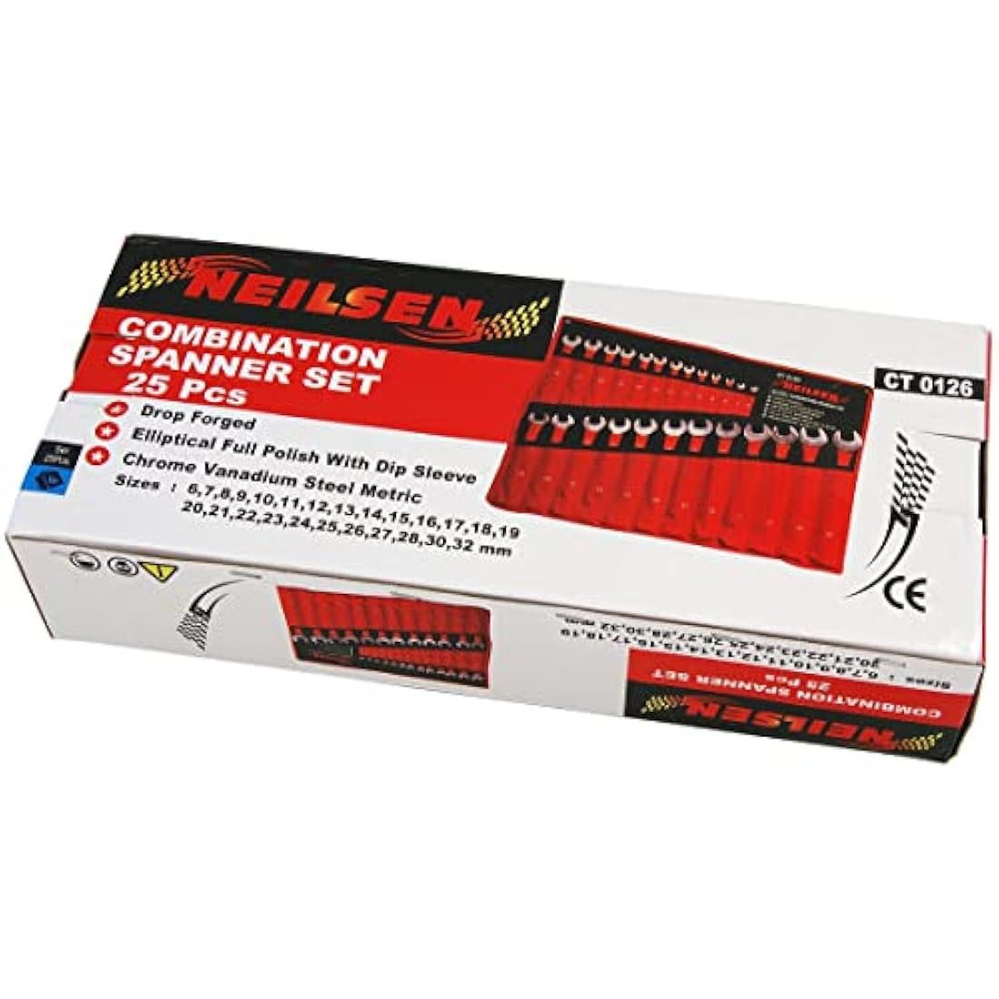 Neilsen CT0126 25-Piece Combination Spanner Set | 6-32mm Hand Tools