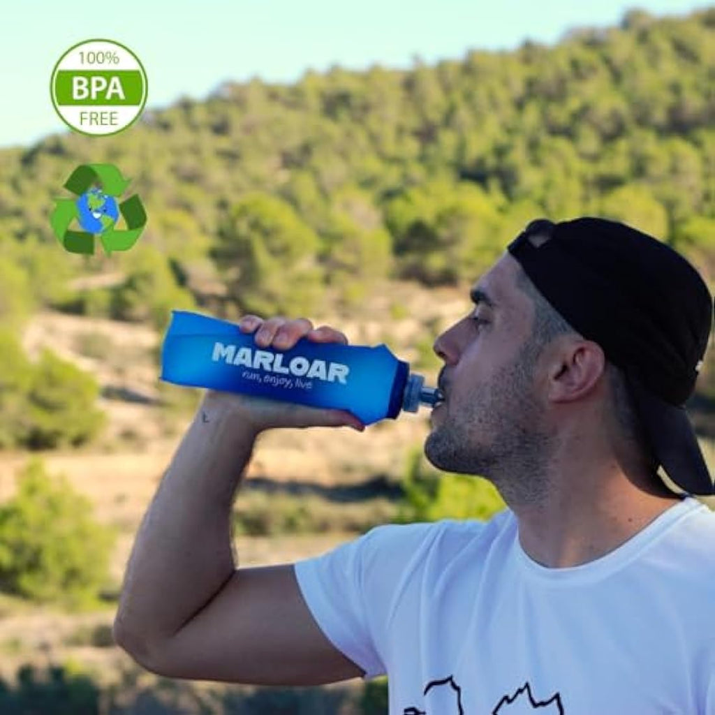 MARLOAR Soft Flask 500ml – Collapsible Running Water Bottle, 2 Pack