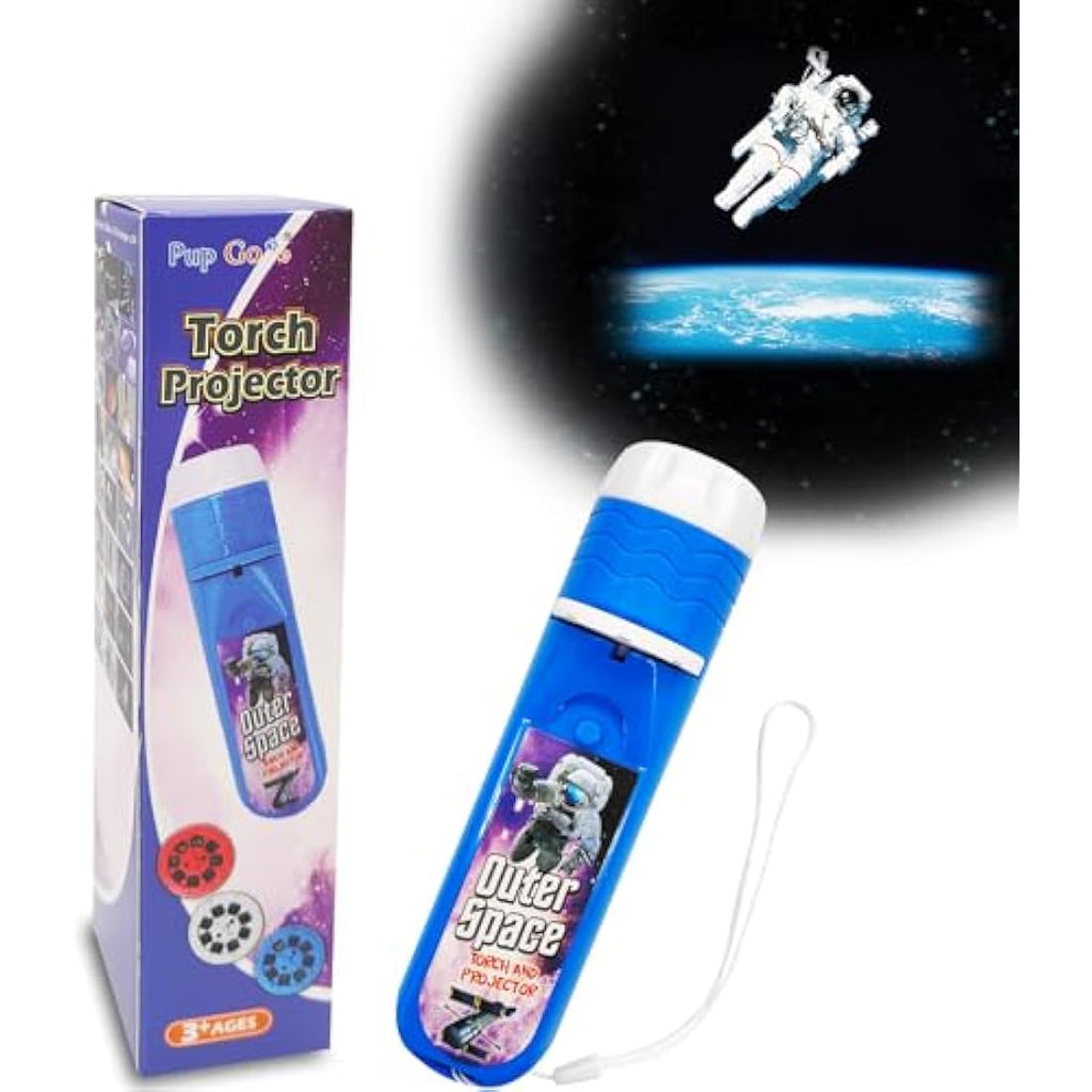 Pup Go Kids Space Torch Projector – Educational Night Light with 24 Images
