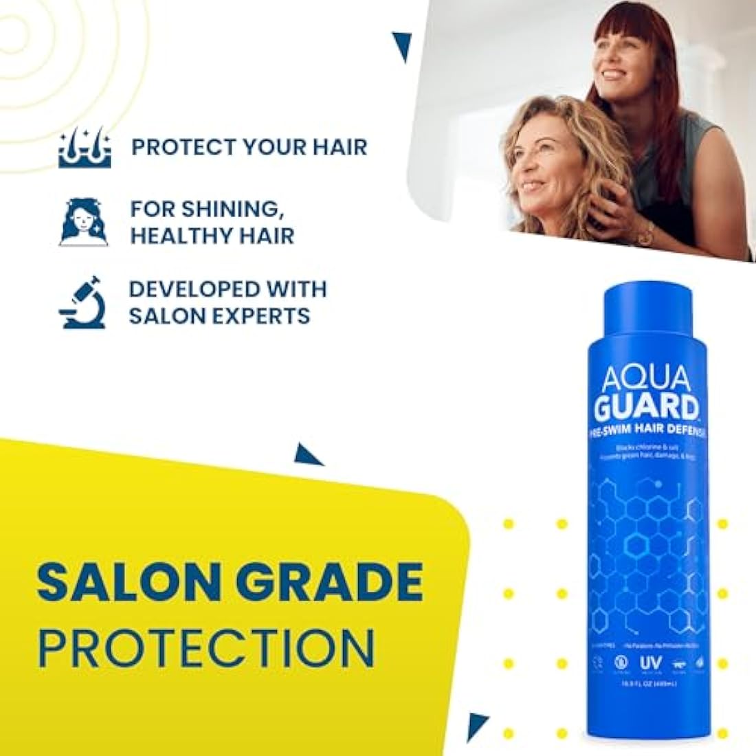 Jolof Store AquaGuard Pre-Swim Hair Defense – Chlorine Protection, 16.9 oz