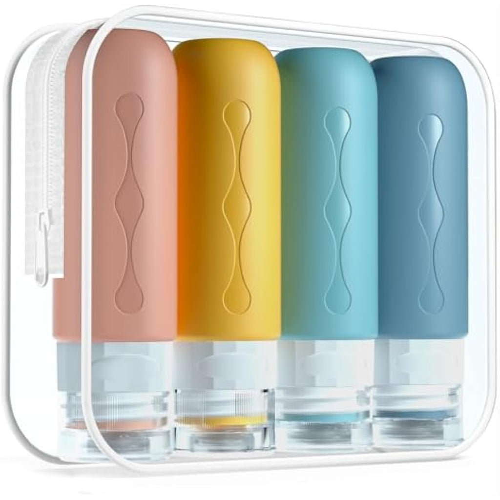 Gemice Silicone Travel Bottles | 4 Pack Leakproof TSA Approved Containers