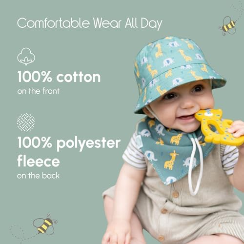 Ziggle Bandana Dribble Bibs – Cotton Front Baby Bibs for 0-24 Months