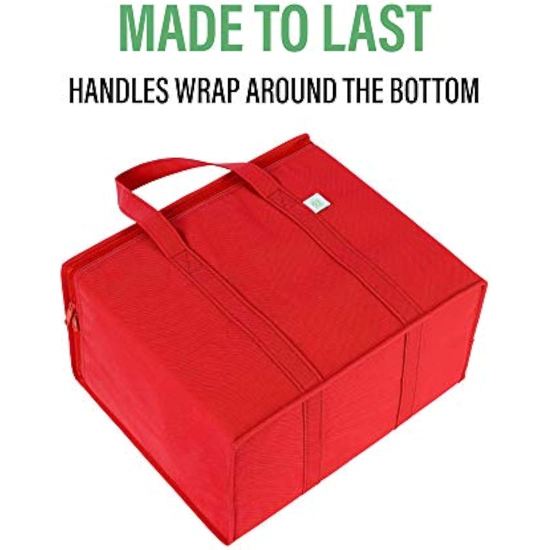 VENO Insulated Grocery Bags - 3 Pack Heavy-Duty Reusable Cooler Bag, Red