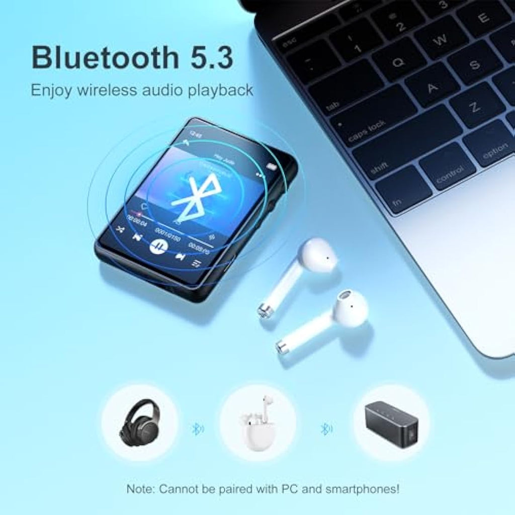 MECHEN 64GB MP3 Player with Bluetooth 5.3 | 2.4" Touch Screen HiFi Music