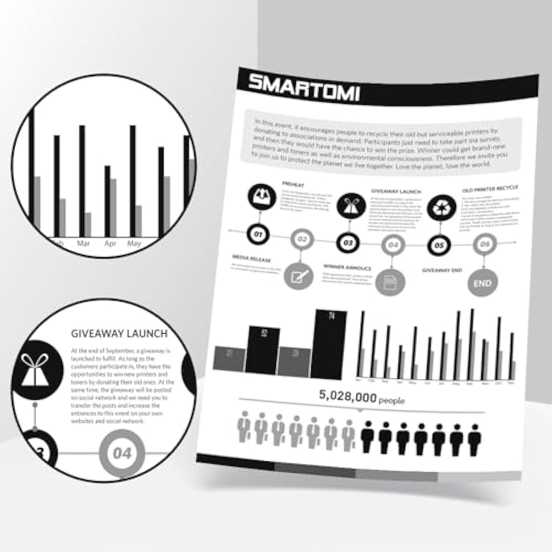 SMARTOMI MLT-D111S Compatible Black Toner Cartridge for Samsung Xpress | 4 Pack