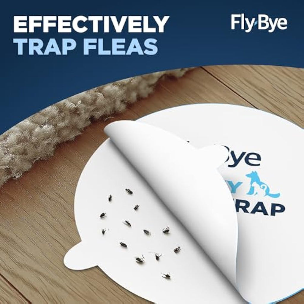 Fly-Bye Flea Trap Sticky Discs – 24 Pack Non-Toxic Refill Pads