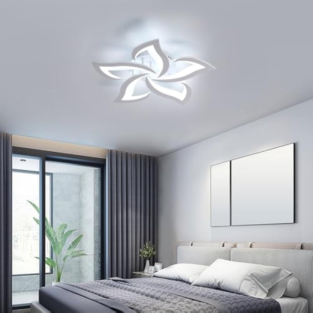 Riserva Modern Petal LED Ceiling Light | 60W Cool White Acrylic Lamp