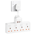 4 Way Multi Plug Extension Socket with 20W PD USB C