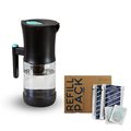 Phox V2 Glass Water Filter Jug – 2.2L Refillable Pitcher in Carbon Black