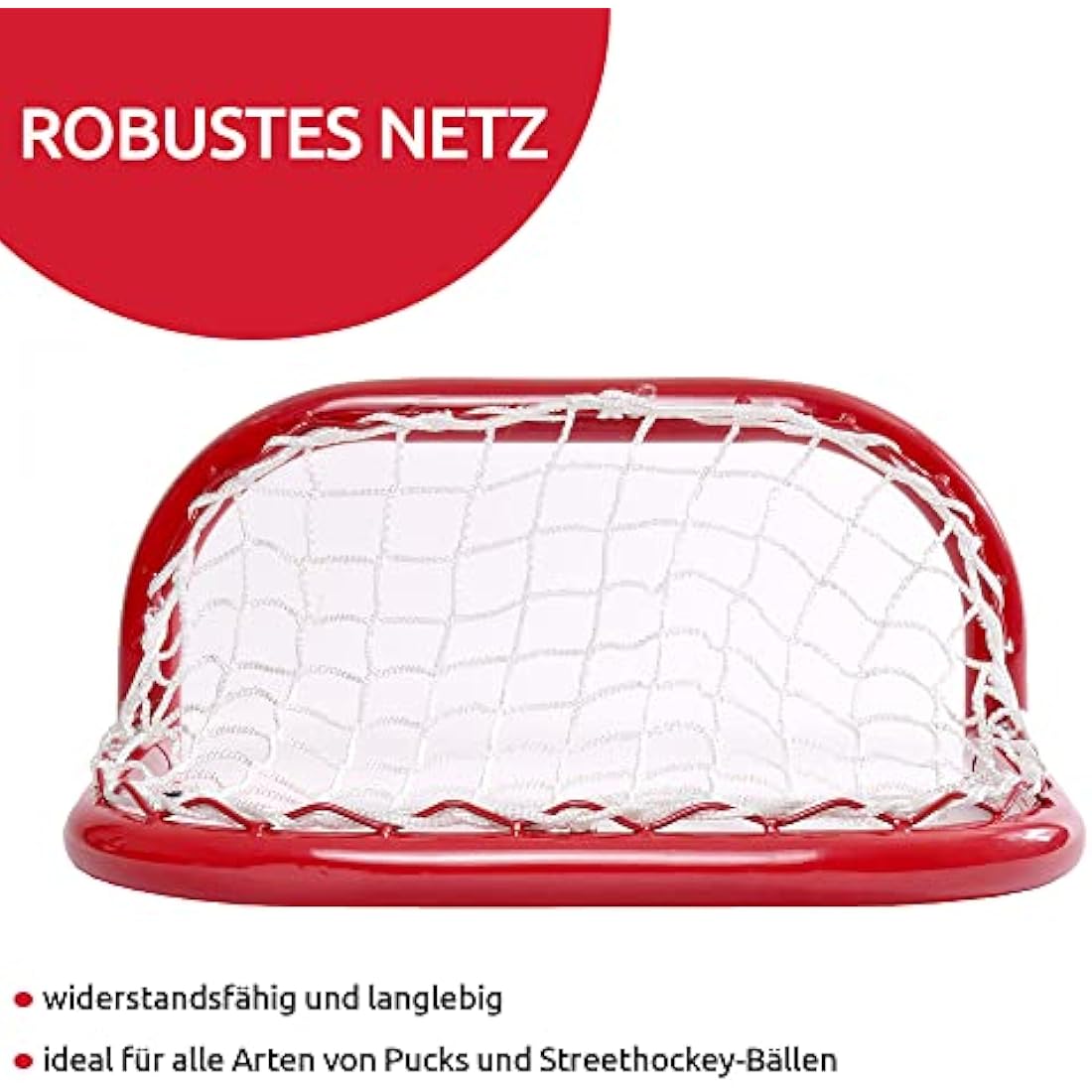 Base Skill Tor 12' Street Hockey Goal - Durable Steel Frame Red