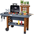 Smoby Garden Kitchen Outdoor Playset with Toy Grill and 43 Accessories