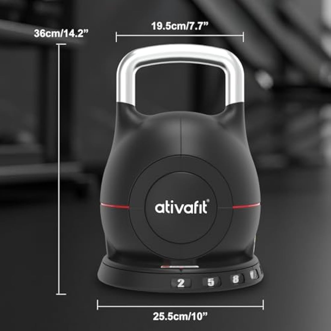 ATIVAFIT 20kg Adjustable Kettlebell – 7-in-1 Home Gym Strength Training