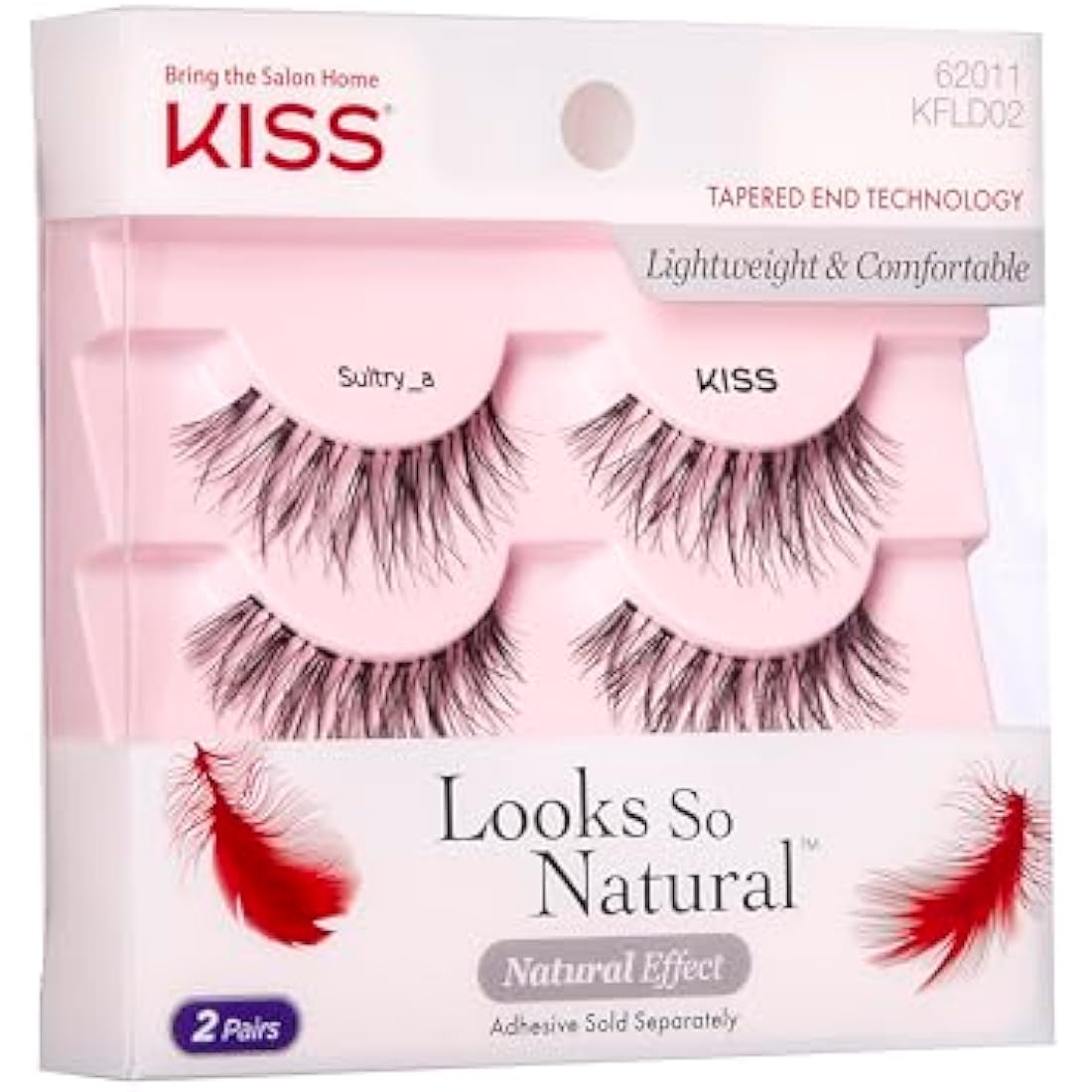 KISS Looks So Natural False Eyelashes – Sultry Style, 2 Pair Pack