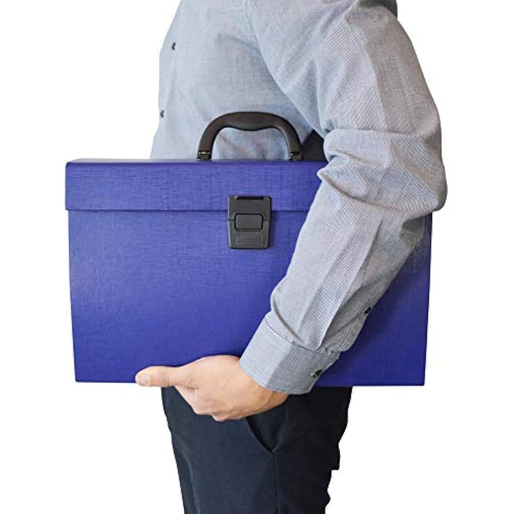 Rapesco 19-Part Expanding Box File Document Organiser, A4+, Blue