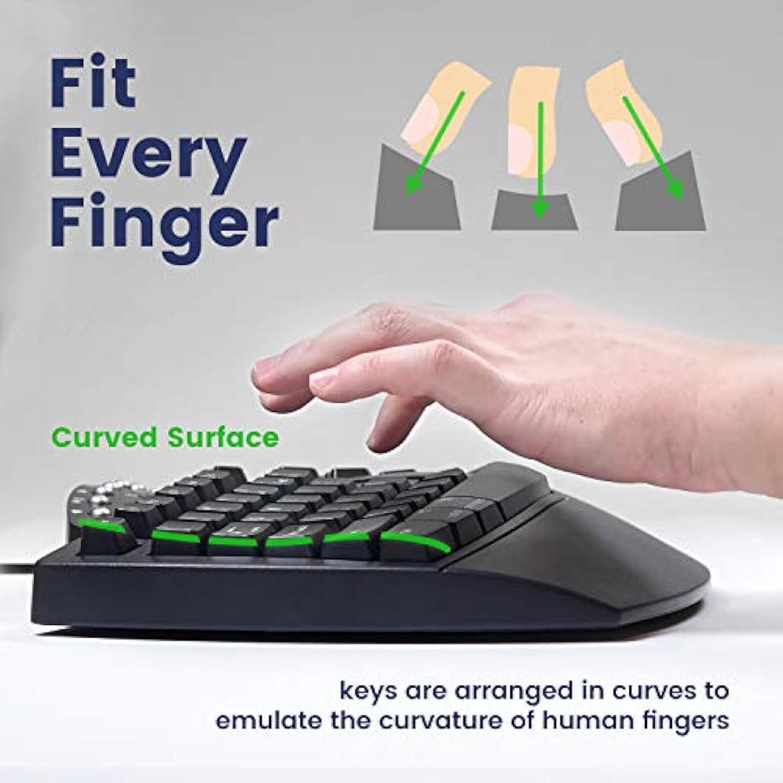 Perixx PERIBOARD-512 Ergonomic Split Keyboard | Wired UK QWERTY | Black