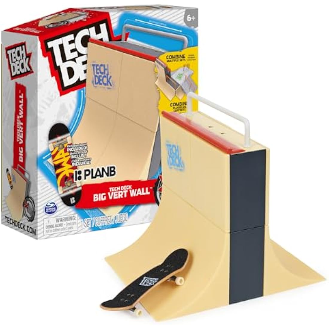 Tech Deck Big Vert Wall X-Connect Park Creator Ramp Set with Fingerboard