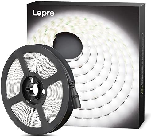 Lepro LED Strip Lights – 5M Cool White 6000K Bright Daylight Tape
