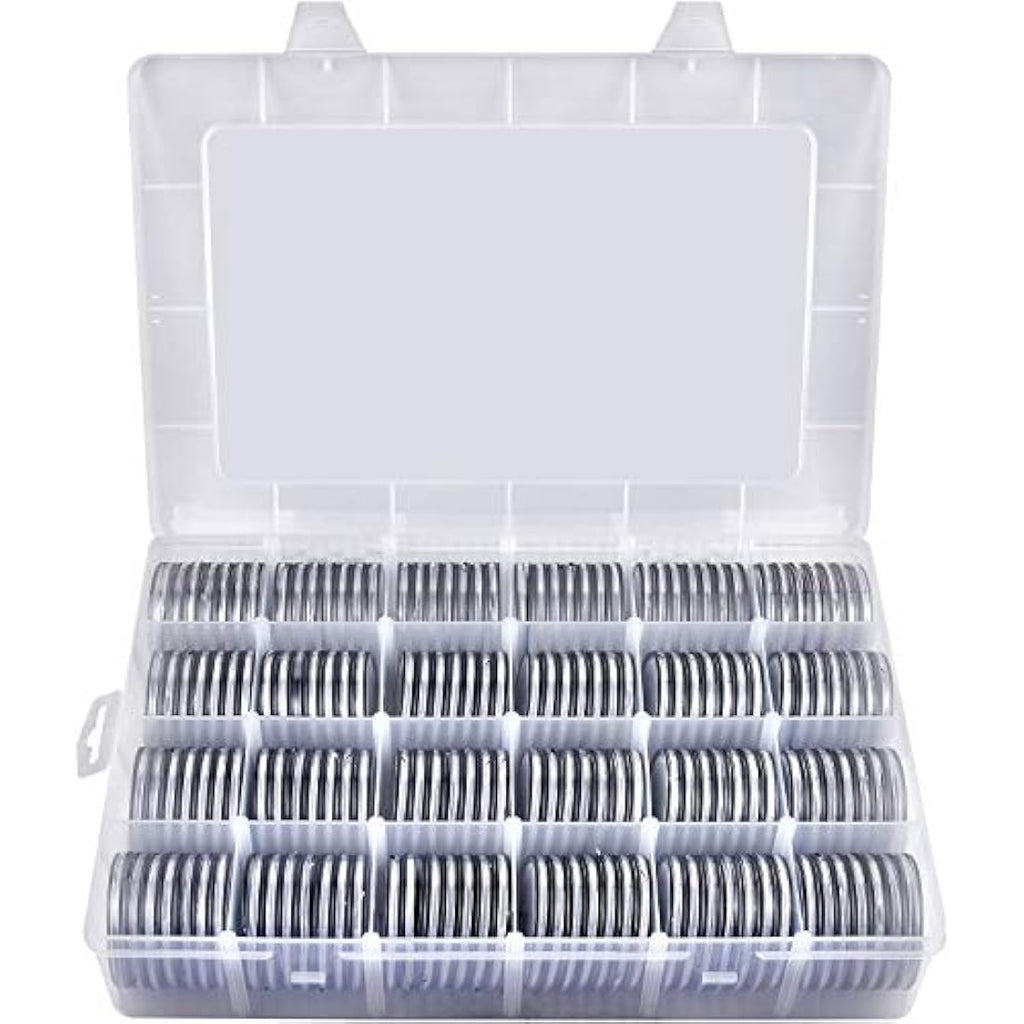 Jolof Store 168 Piece Coin Capsules with Foam Gaskets and Storage Box