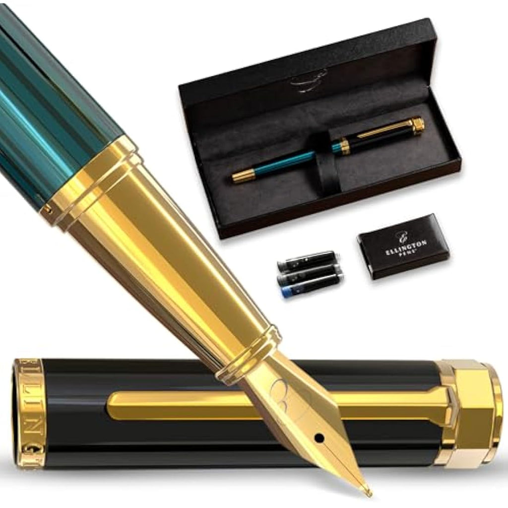 Ellington Luxury Fountain Pen Set – Smooth Nib Calligraphy Pen with Ink