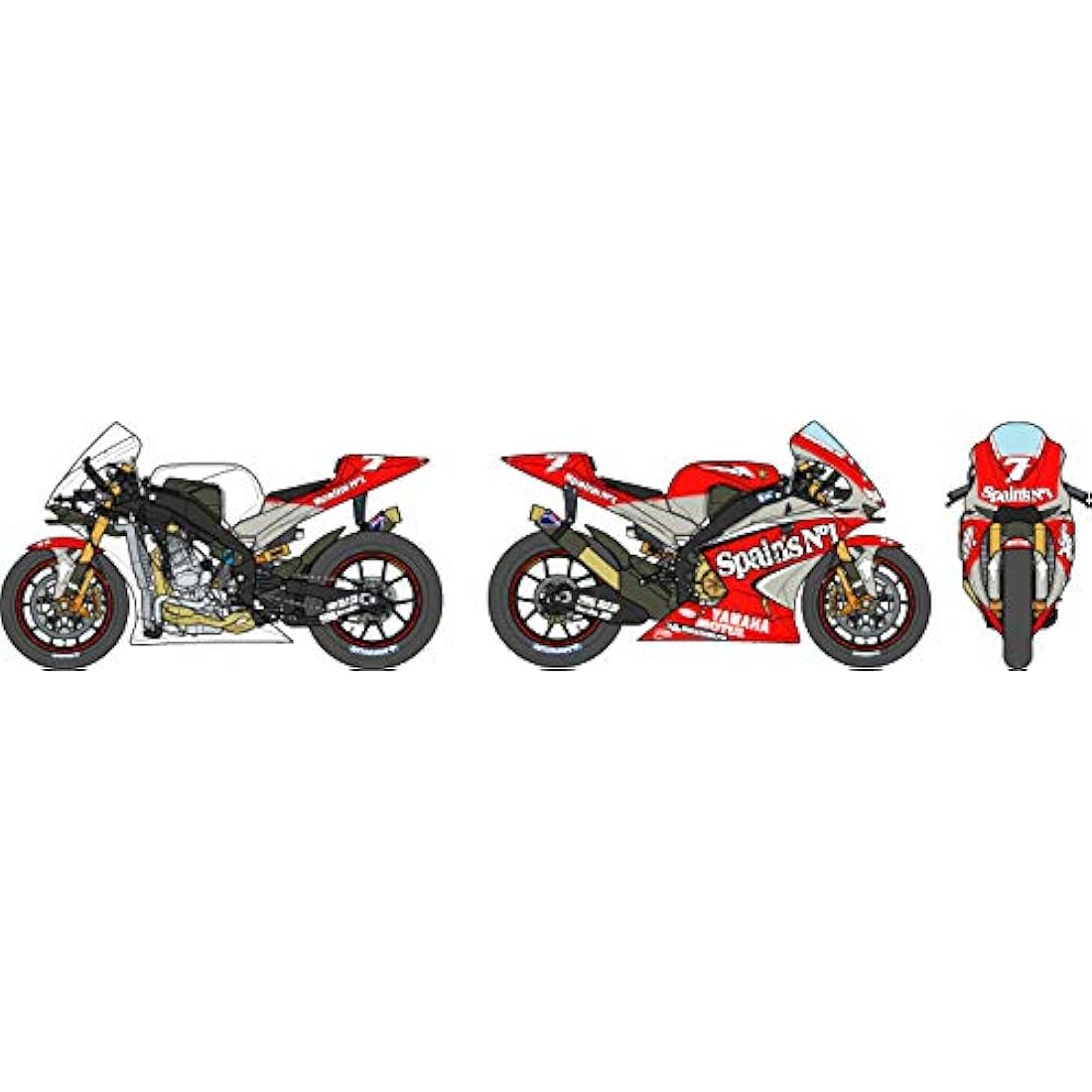 Tamiya Yamaha YZR M1 2004 Racing Bike - 1/12 Scale Plastic Model Kit