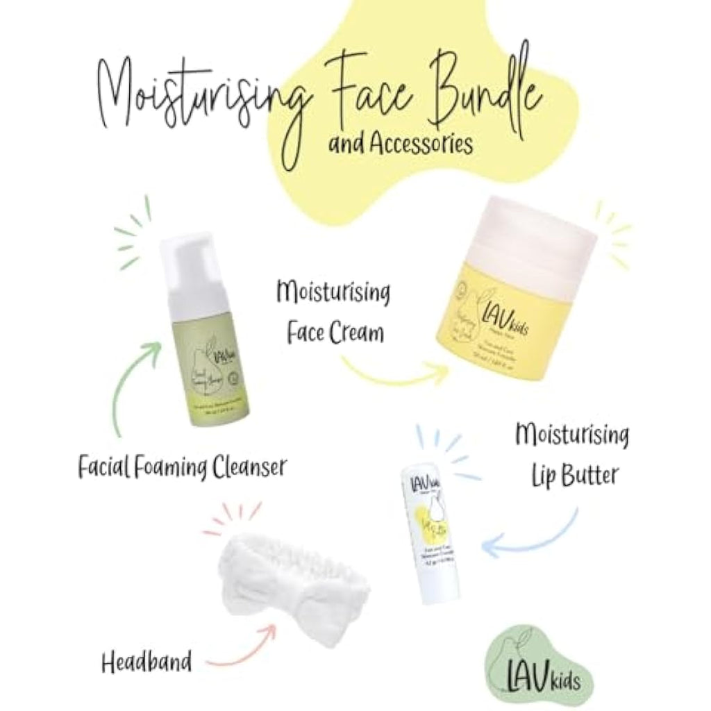 Lav Kids Natural Skincare Bundle - Foaming Cleanser and Face Cream Set