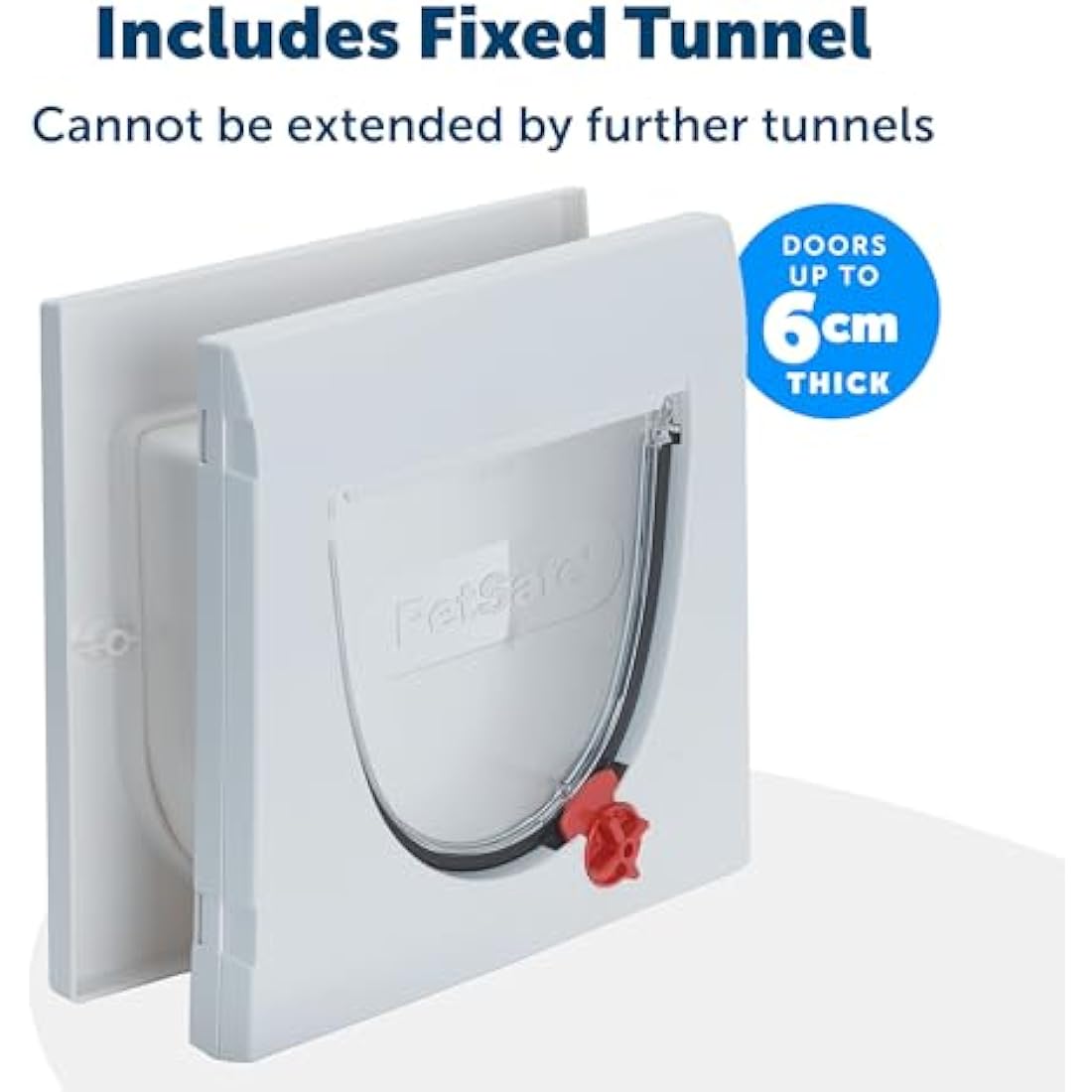 PetSafe Staywell Classic 4-Way Locking Cat Flap with Tunnel - White