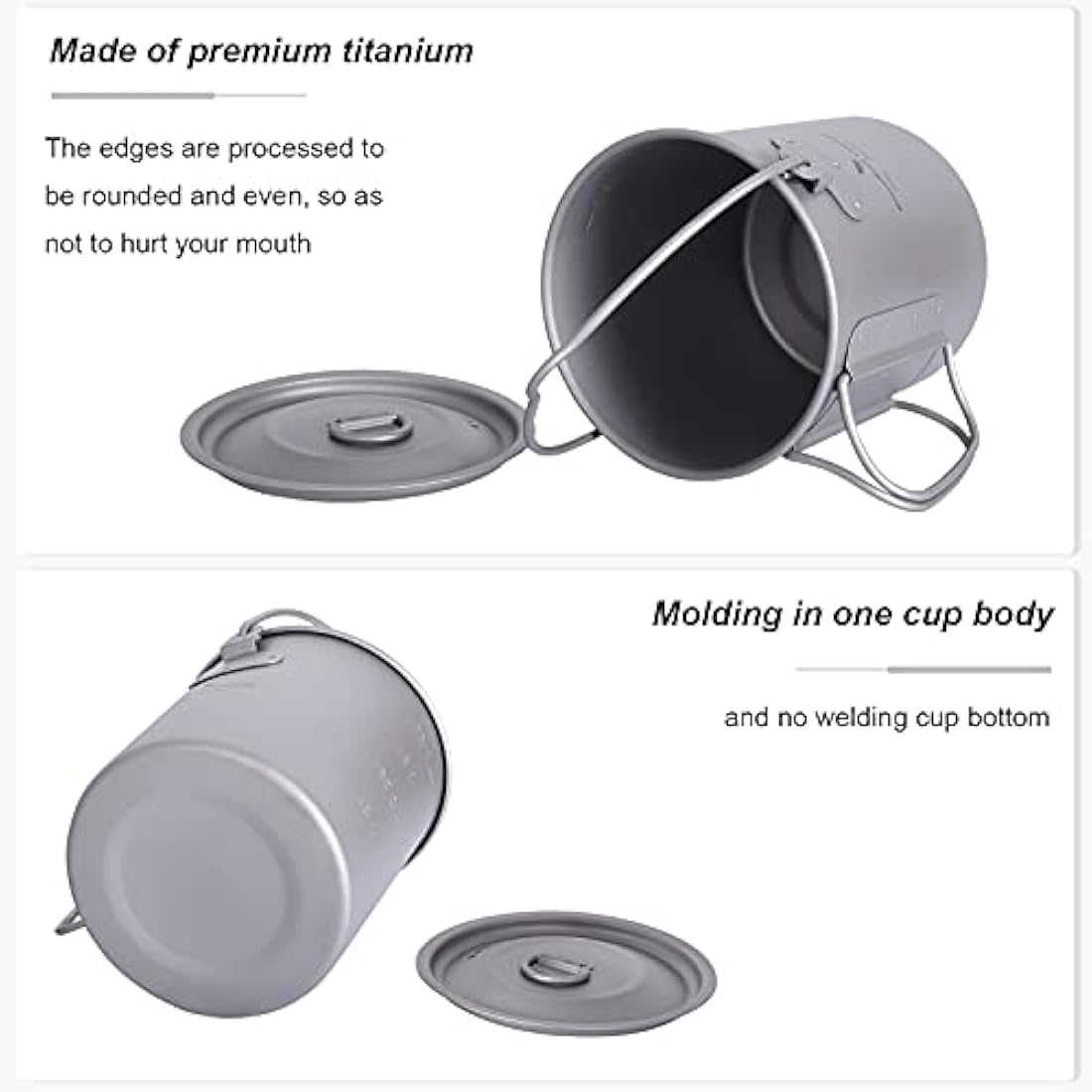 Boundless Voyage 750ml Titanium Pot | Ultralight Camping Mug Set