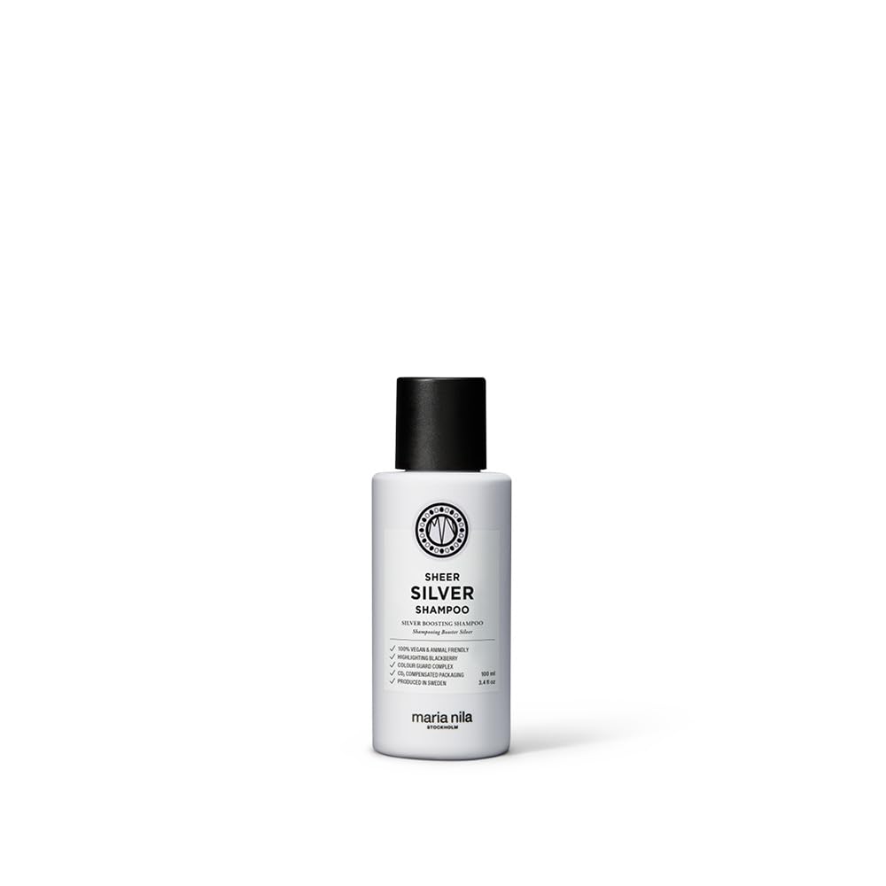Maria Nila Sheer Silver Shampoo 100ml | Violet Pigment Toning for Blonde