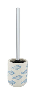 WENKO Aquamarine Ceramic Toilet Brush Holder – Hand-Painted Maritime Decor