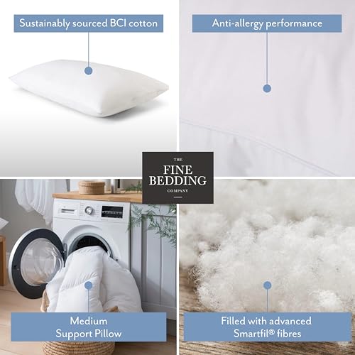 The Fine Bedding Company Spundown King Size XL Pillow | Medium Support