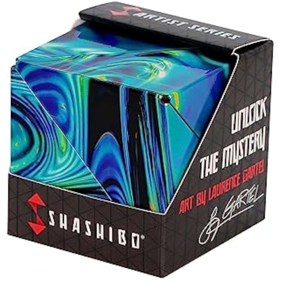 Shashibo Shape Shifting Box - Magnetic Fidget Cube (Mystic Ocean)