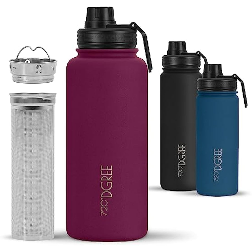 720°DGREE noLimit Insulated Water Bottle with Infuser - 950ml Steel