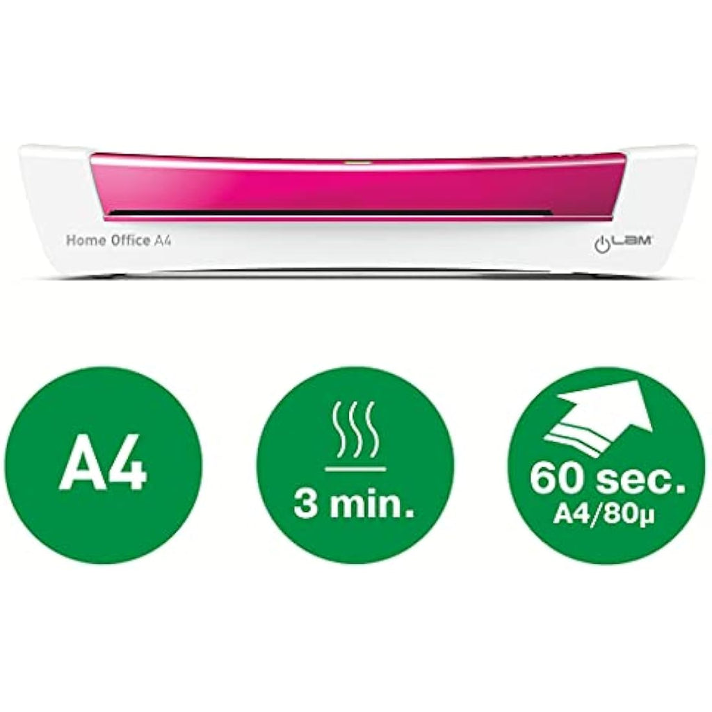 Leitz iLam A4 Home Office Laminator – Metallic Pink Document Protection
