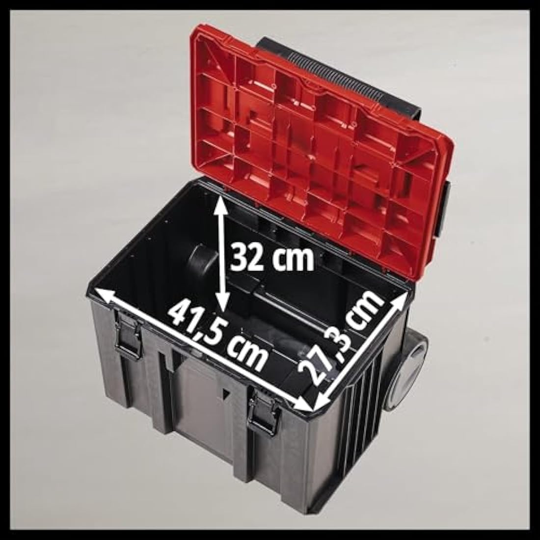 Einhell E-Case L Stackable Tool Storage Case with Wheels and Handle