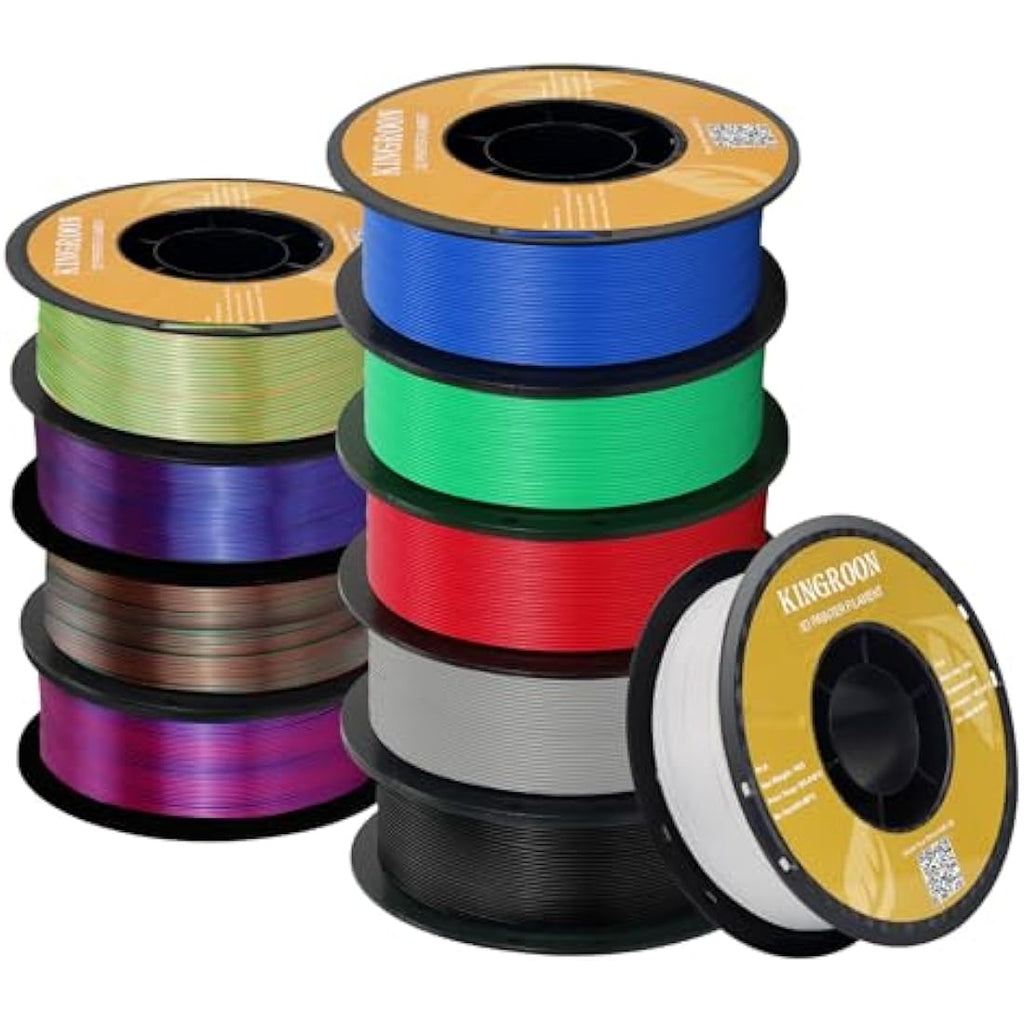 Kingroon PLA 3D Printer Filament | 1.75mm 10kg Bulk Pack | 10 Rolls