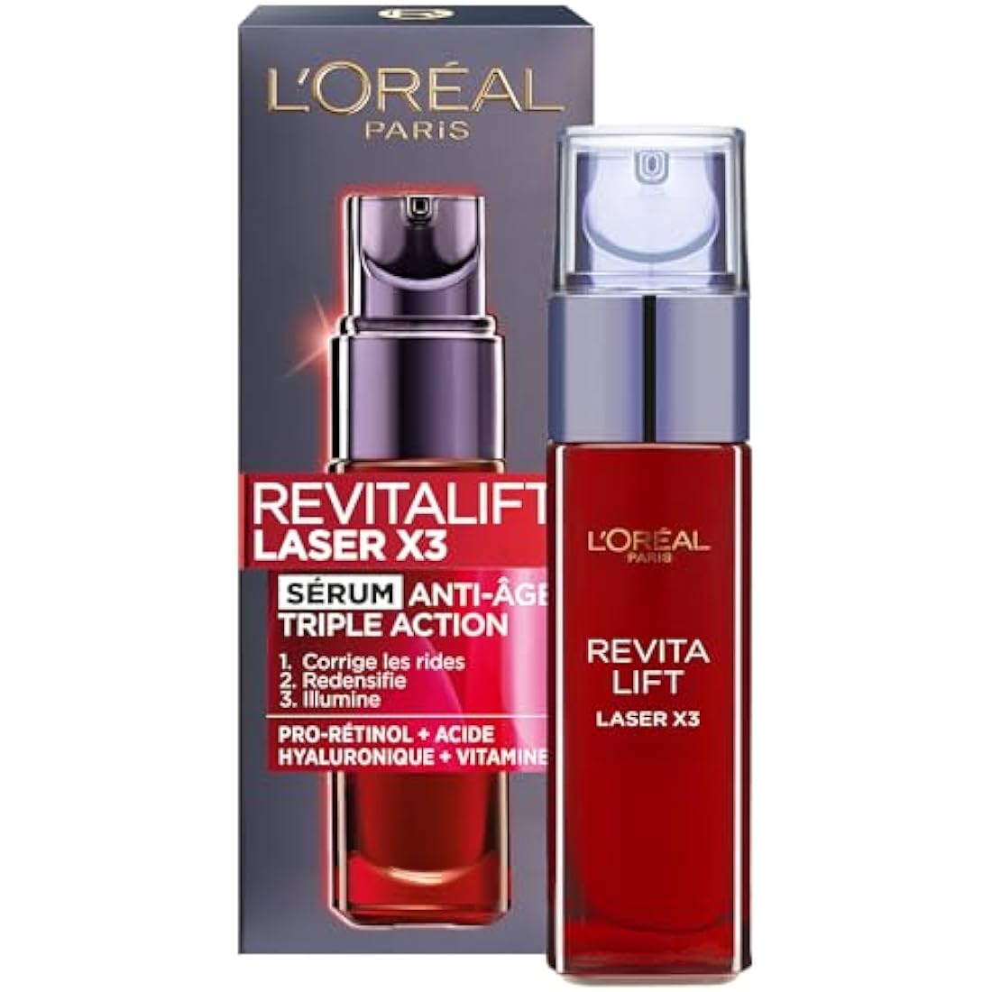 L'Oréal Revitalift Laser X3 Anti-Aging Serum with Hyaluronic Acid – 30ml