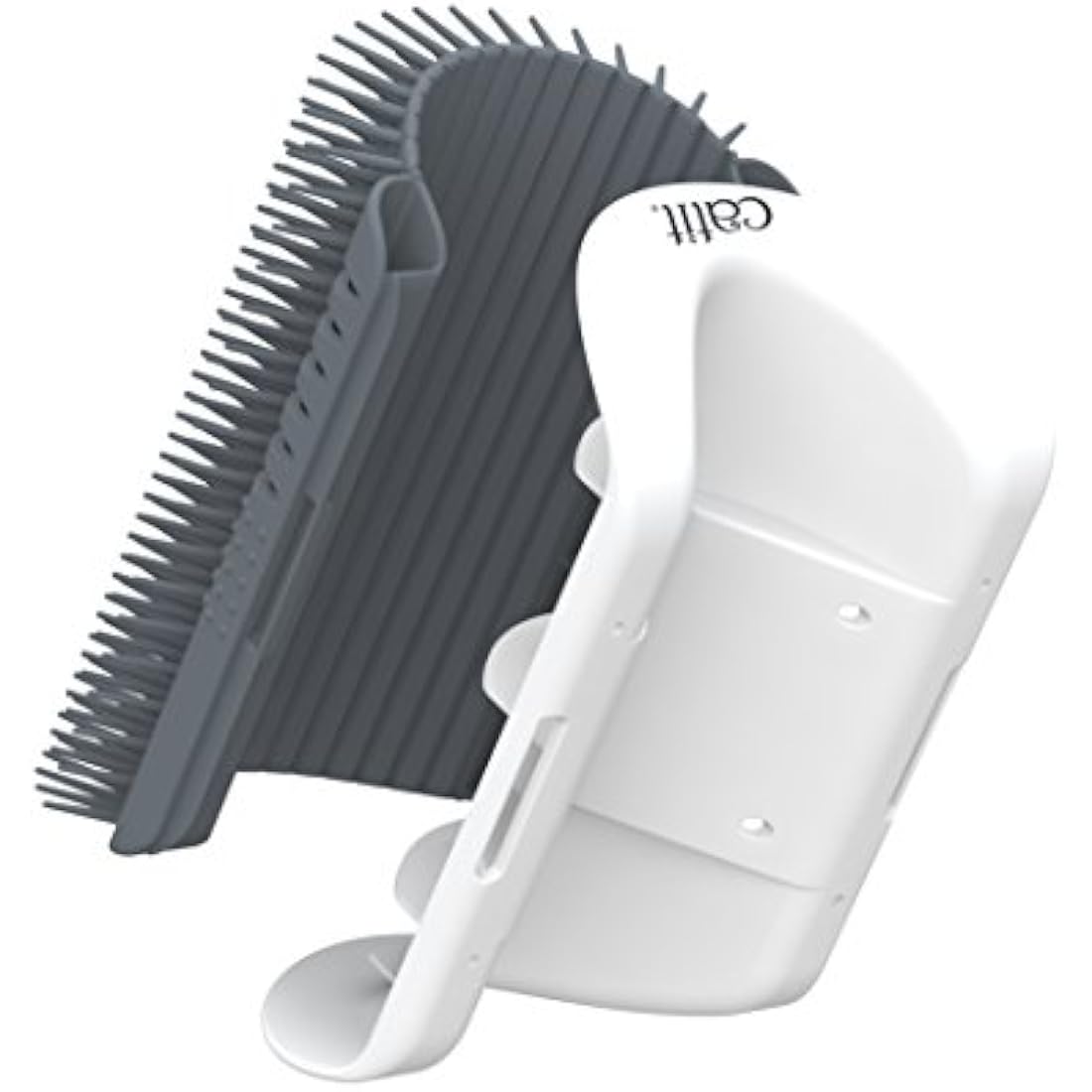 Catit Senses 2.0 Self Groomer Wall Brush with Catnip - Gray Cat Accessory