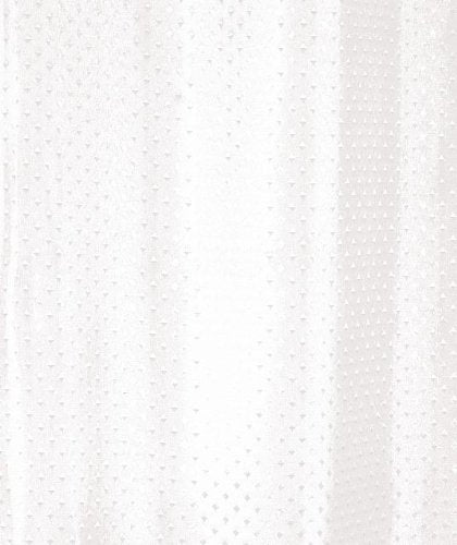 Luxxur Extra Weighted Shower Curtain | 200x240cm White Satin Diamond