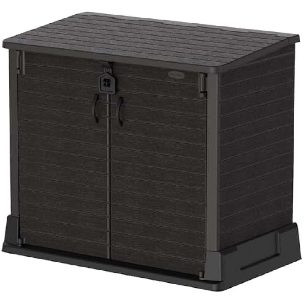 Duramax Cedargrain 850L Plastic Garden Storage Shed | Dark Brown