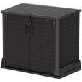 Duramax Cedargrain 850L Plastic Garden Storage Shed | Dark Brown