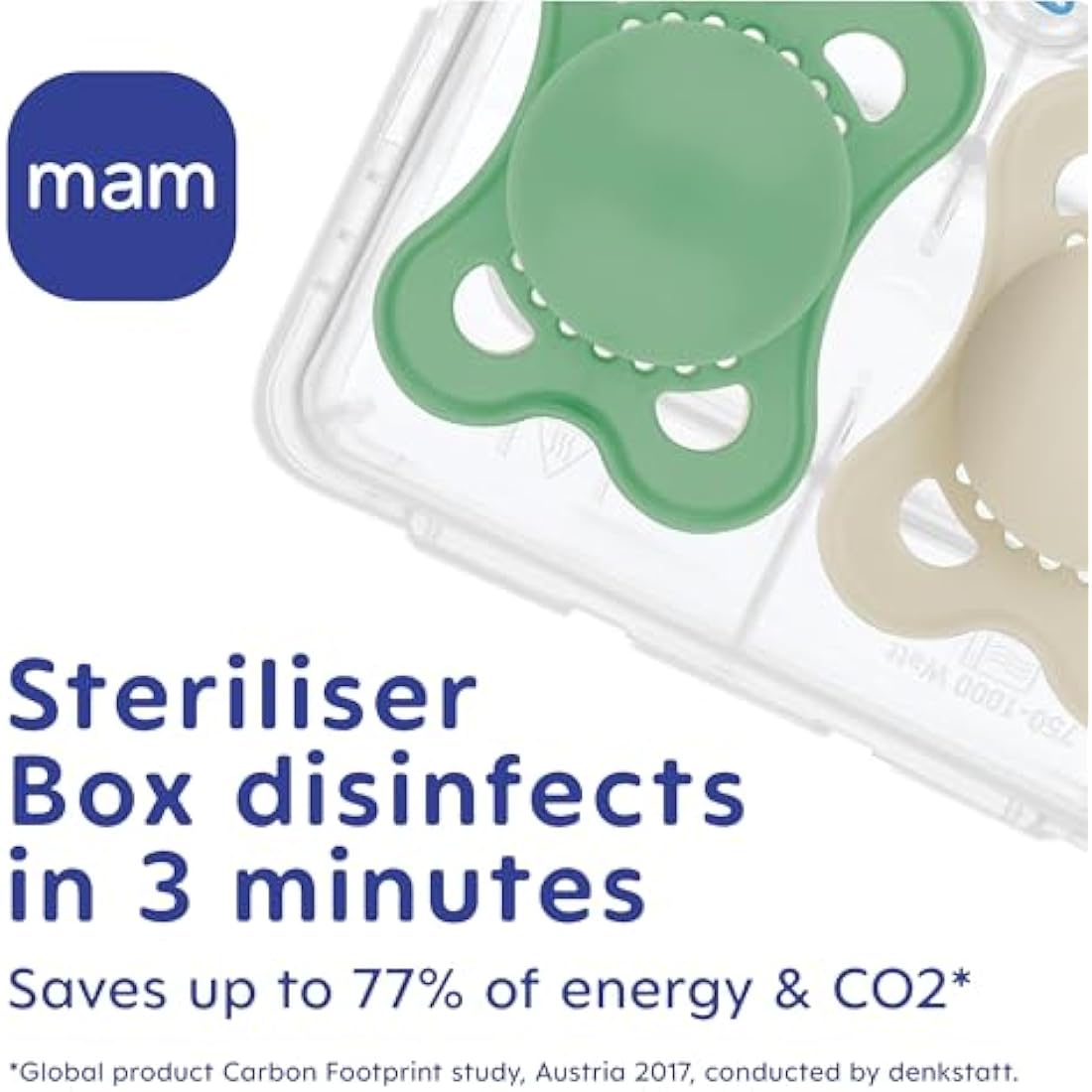 MAM Original Silicone Soothers | 0-6 Months | 2 Pack | Cream Dummy