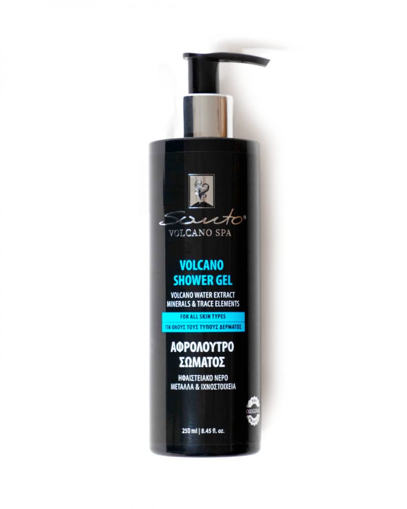 Santo Volcano Shower Gel – Volcanic Water & Organic Olive Oil, 250ml